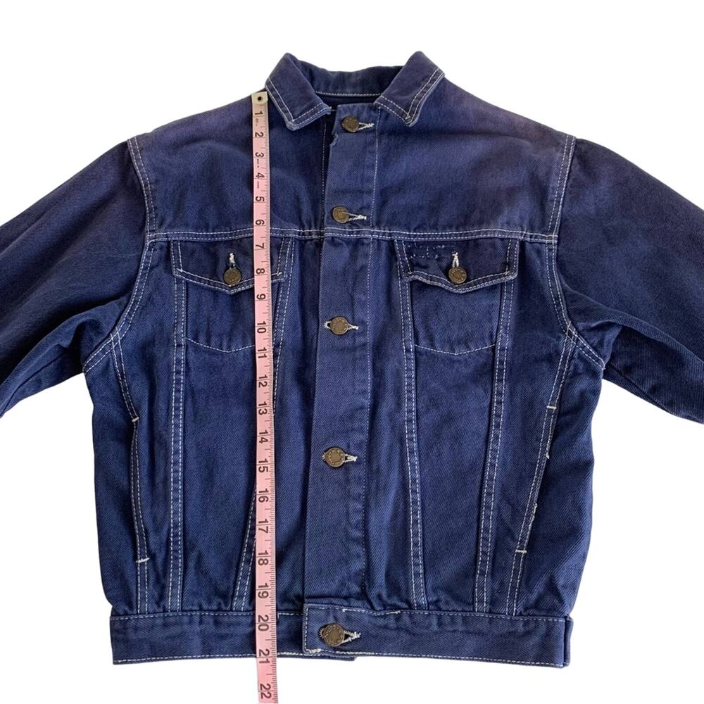 Reworked Apparel Spice Girls Graphic Custom Denim Jacket Juniors Large Upcycled - Picture 8 of 11